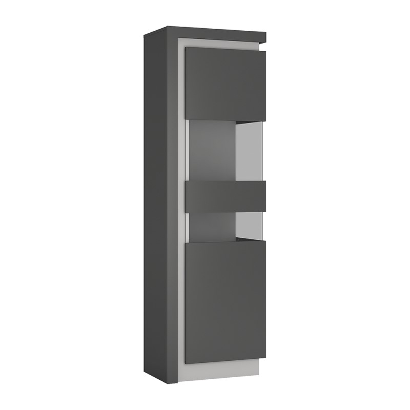 Tall narrow display cabinet (RHD) (including LED lighting)